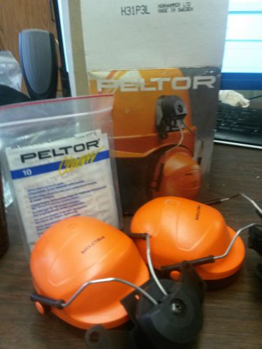 Peltor H31P3K Hearing Protector Helment Attachment + 10 Absorbent Earmuff Pads