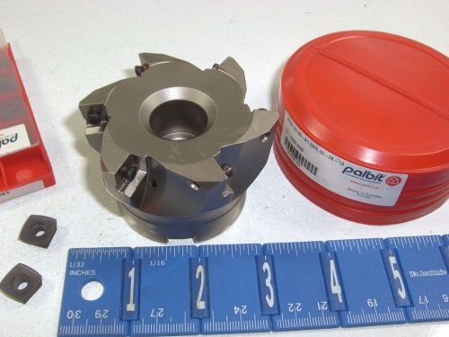 PALBIT 3&#034; HIGH FEED INDEXABLE FACE MILL WITH CARBIDE INSERTS