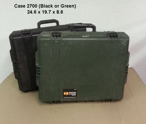 Pelican/storm case  #2700 - black or green - 24.6x19.7x8.6 for sale