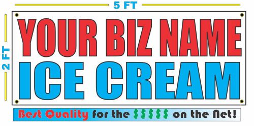 CUSTOM NAME ICE CREAM Banner Sign NEW Larger Size Best Quality for the $$$
