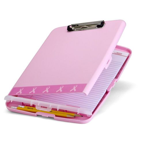 Clipboard box, pink, officemate breast cancer awareness slim 1 clipboard box (08 for sale