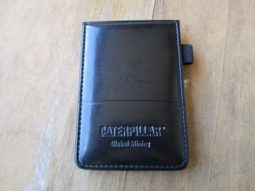 Caterpillar Black Leather Notepad Cover Global Mining