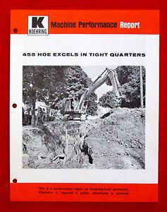 1960s Koehring 455 Hoe Heavy Duty Equipment Performance Report No. 2 golc2