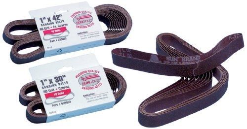 Sungold Abrasives 039114 1-Inch by 42-Inch 220 Grit Belt X-Weight Cloth Premium