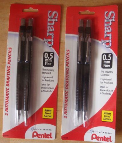 6 PENTEL SHARP 0.5mm AUTOMATIC PENCILS #P205C and 90  free lead! FREE SHIPPING