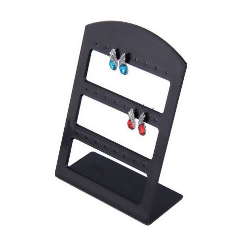 24 Holes Plastic Earring Show Display Rack Countertop Stand Organizer Holder TA