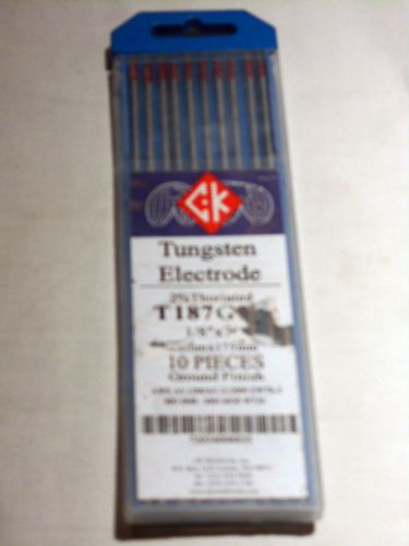 CK WORLDWIDE  T187G Pure Tungsten Electrode 1/8&#034; X 7&#034; Pkg = 10