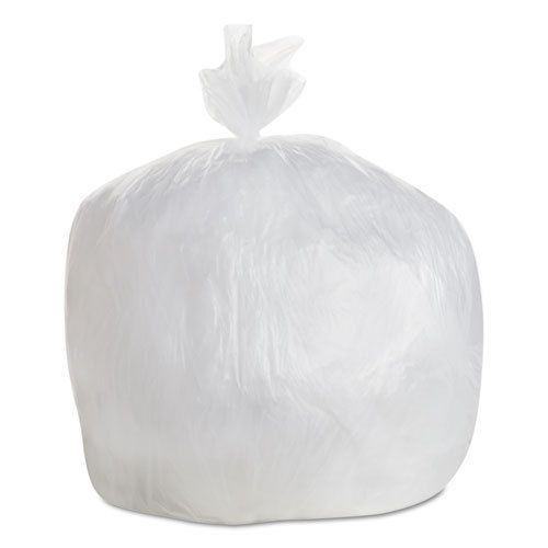 High-density can liner, 30 x 36, 30-gallon, 10 micron equivalent, clear, 25/roll for sale