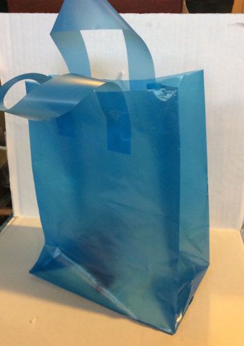 Blue Frosted Plastic bags 25 (8x5x10&#034;) FREE SHIP
