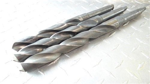 LOT OF 3 HSS 2MT TAPER SHANK DRILLS 7/8&#034; TO 29/32&#034; CHICAGO