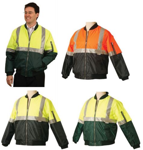 Mens high visibility heavy duty work safety rain coat fluro hi-vis jacket sw16 for sale