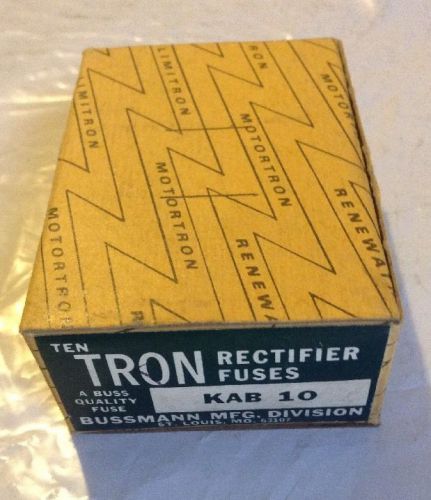 TRON Rectifier Fuses KAB 10 Lot Of 10 FREE SHIPPING