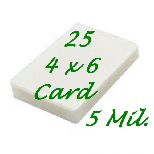 25  6 x 9 5 Mil. Laminating Laminator Pouches Sheets    Photo