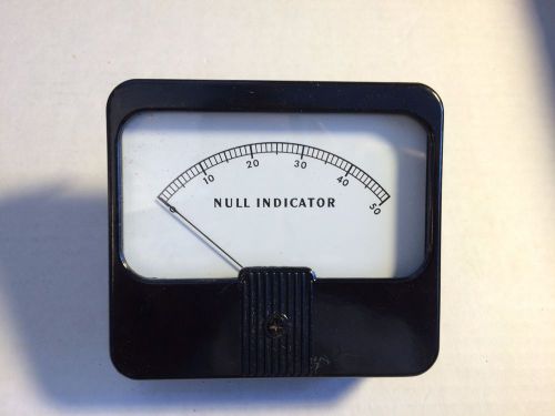 Vintage Null Indicator Meter Measures 0-50 Gauge M-2149A