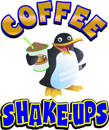 Coffee Shake Ups Drink Beverage Food Truck Concession Vinyl Menu Decal 14&#034;