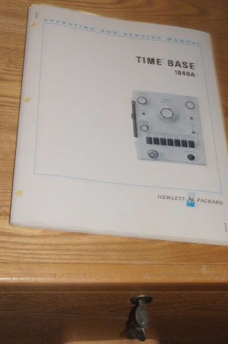 HP Time Base 1840A Operating and Service Manual