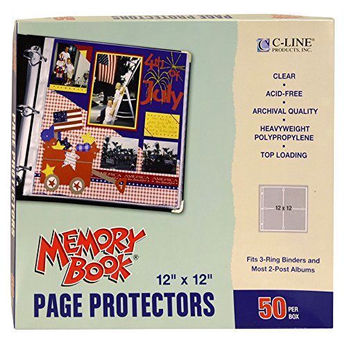 Memory Book Scrapbook Page Protectors Clear Poly Top Load Heavy-Weight Acid-Free