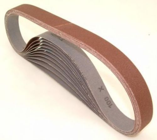 Aluminum oxide sanding belts, 1 by 30 , 80 grit, pack of 10. for sale