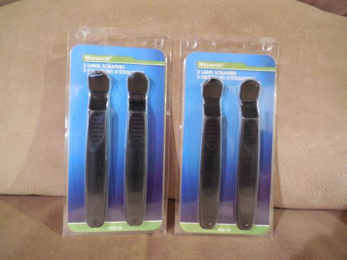 2 Sets of 2 Pack Monarch Plastic Label Scrapers-(4 total) New FREE SHIPPING!