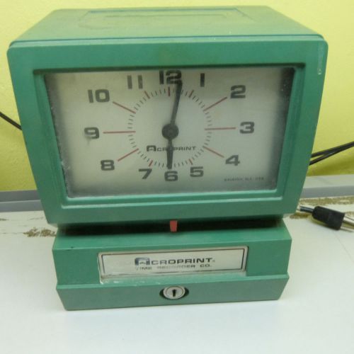 Vintage Acroprint Time Clock (missing key)