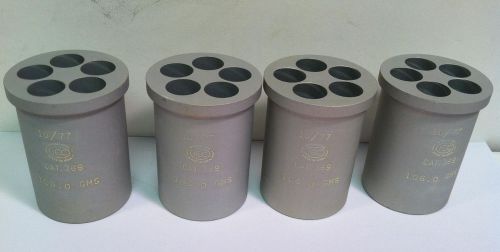4x IEC 369 Centrifuge 5-Place Test Tube Holders Swing Adapter Carriers 106.0 GMS