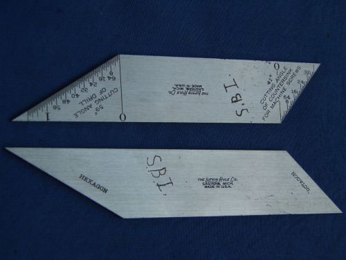 SET OF LUFKIN DOUBLE SQUARE BLADES DRILL &amp; COUNTERSINK HEXAGON &amp; OCTAGON