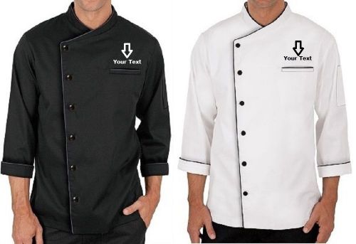 Personalised Embroidery Middle Sleeve Chef Coat Uniform Jacket