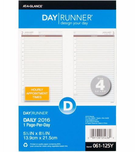 Day Runner Daily Desk Calendar Planner Refill 2015, 5.5 x 8.5 Inches Page Size