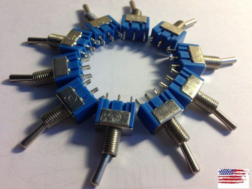 10pcs new mini mts-102 3-pin spdt on-on 6a 125vac toggle switches for sale