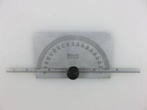 Starrett C493B Protractor And Depth Gage Made In USA
