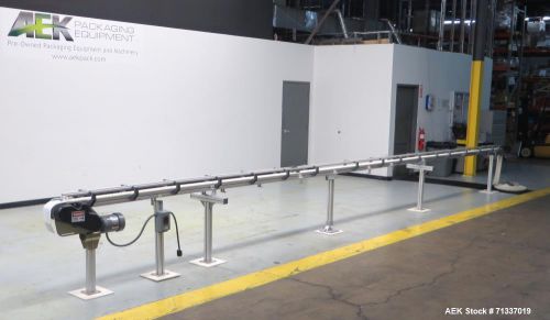 Used- Flex-Line Automation XH Series Flex Link Conveyor.  The conveyor belt is 4