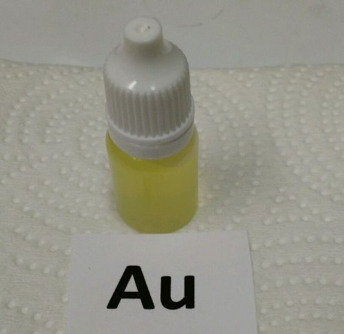 Stannous chloride testing solution, made with 24k gold.  Check your Stannous!
