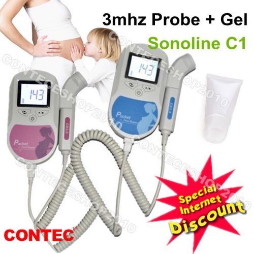 Ulrasound Fetal doppler,Prenatal heart Baby sound Monitor,3M Sonoline C1+GeL