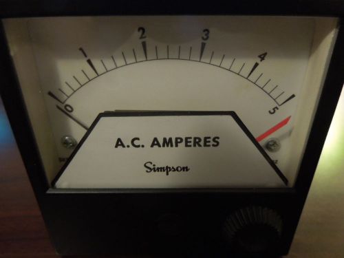 Model 3343 - SIMPSON ELECTRIC - 0-5 AC AMPS AMPMETER