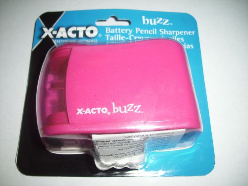 New In Pack X-Acto Buzz Pink Battery Pencil Sharpener School Office Desk Decor