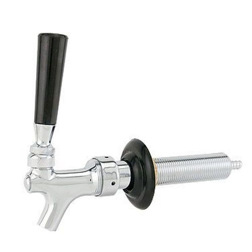 Kegco bf ebcfblshank4-2 chrome beer faucet and shank combo (set of 2) chrome for sale