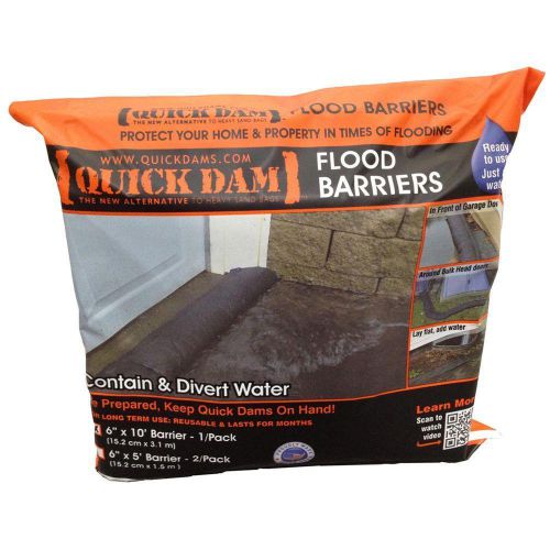 Quick Dam Absorbent Prod 6 in. x 10 ft. Expanding Reusable Flood /Water Barrier