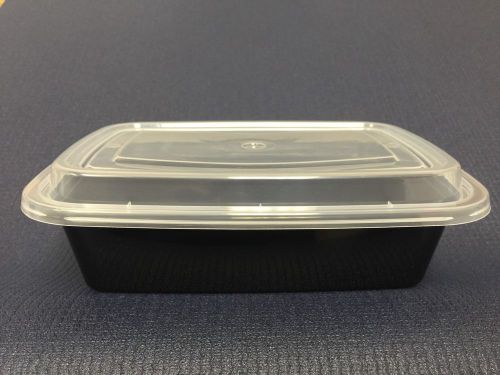 Plastic Deli Food Rectangular Container 32 oz. (with Lids) 150 Sets