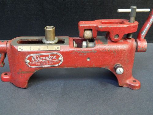 Vintage milwaukee abrisive disc trimmer cast iron for sale