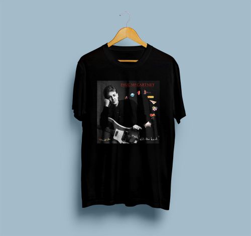One On One Tour 2016 Paul McCartney Mens Black T-Shirt Size S-3XL