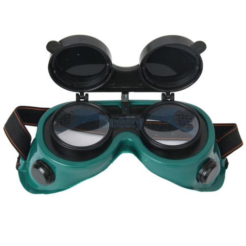 Green Welding Goggles Flip up Lens Welder Solder Eye Glasses Protection Shield
