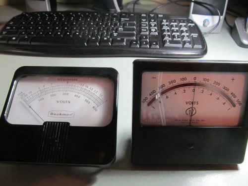 2 Vintage Panel Meters - 1 Beckman &amp; 1 John Fluke
