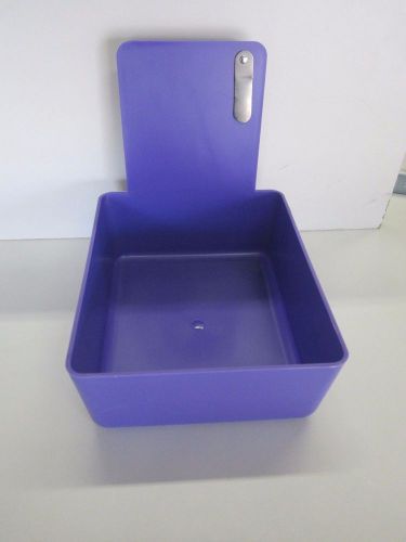 Dental Lab Working Case Plastic Pan Tray With Clip Holder- Purple 12