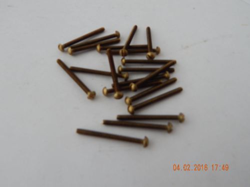 Brass round head slotted machine screw.  6/32 x 1 1/2&#034;.  20 pcs. new for sale