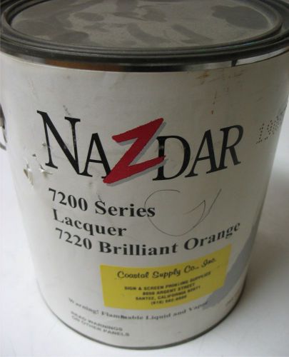 NazDar 7200 Series Lacquer Screenprint Silkscreening Ink #7220 Brilliant Orange