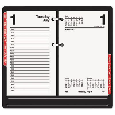 Desk Calendar Refill with Tabs, 3 1/2 x 6, White, 2017, Sold as 1 Each
