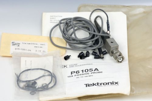TEKTRONIX P6105A 10X PASSIVE PROBE DC TO 100MHz 015-0201-04 + ACCESSORIES