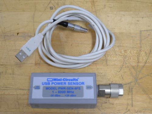 Mini Circuits PWR-8FS USB Power Sensor 1-8000Mhz -30 to +20dbm w/Cable GOOD