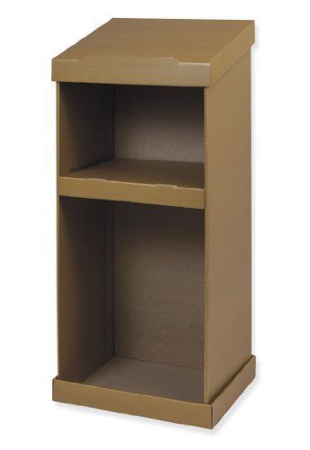 Pacon Corrugated Floor Lectern, Brown