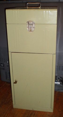 Vintage Acorn Tall File Cabinet with Key and Compartment